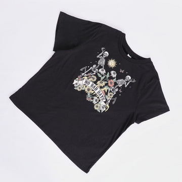 تيشرت رسومات بناتي اسود من ازياء